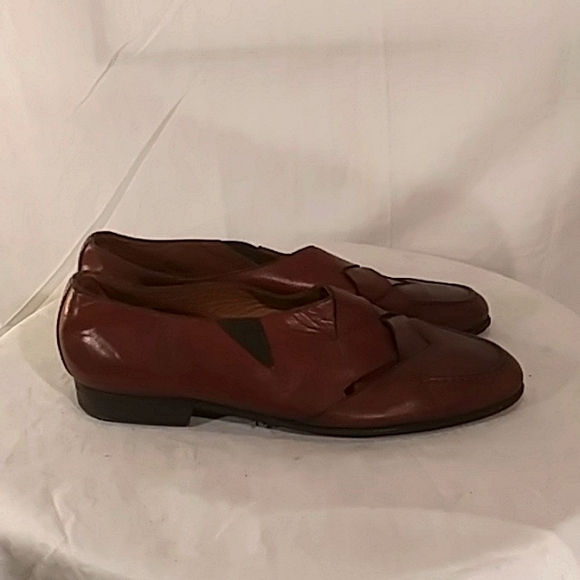 ? Marco Evani (Italy) Brown Leather Loafer Shoes
